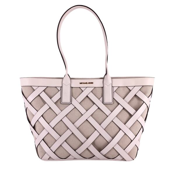 MICHAEL KORS NWT Sienna Large Tote bag handbag purse leather & canvas - Picture 4 of 12